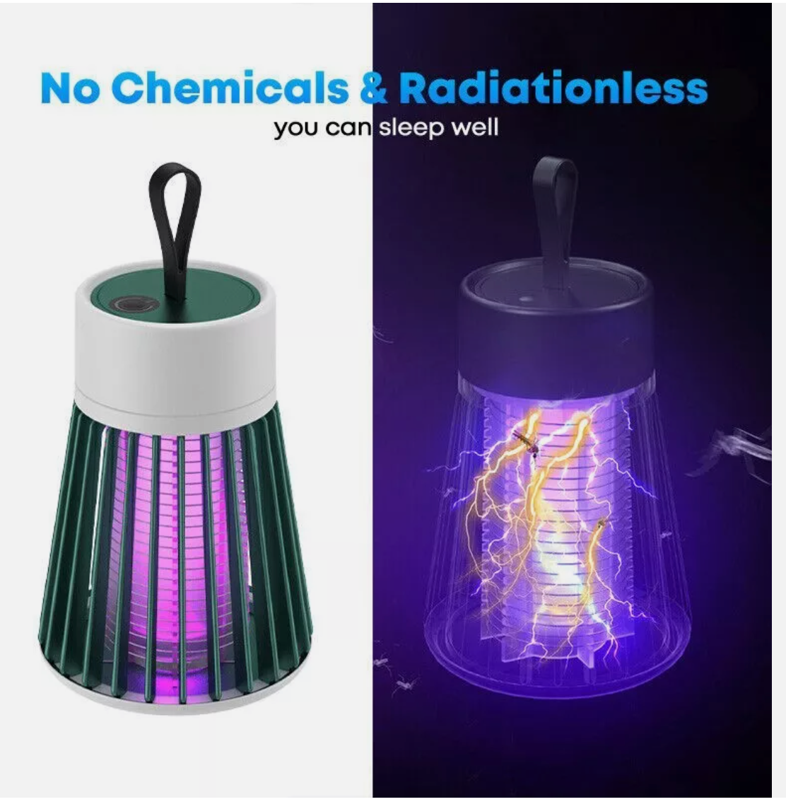 Electric Mosquito Killer Lamp Insect Catcher Fly Bug Zapper Trap LED UV Mozzie