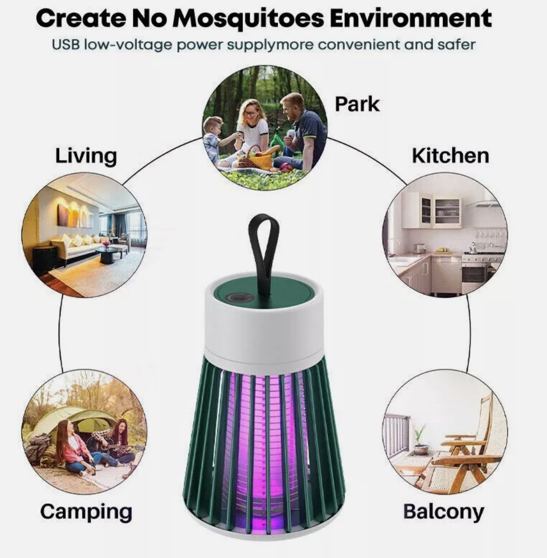 Electric Mosquito Killer Lamp Insect Catcher Fly Bug Zapper Trap LED UV Mozzie