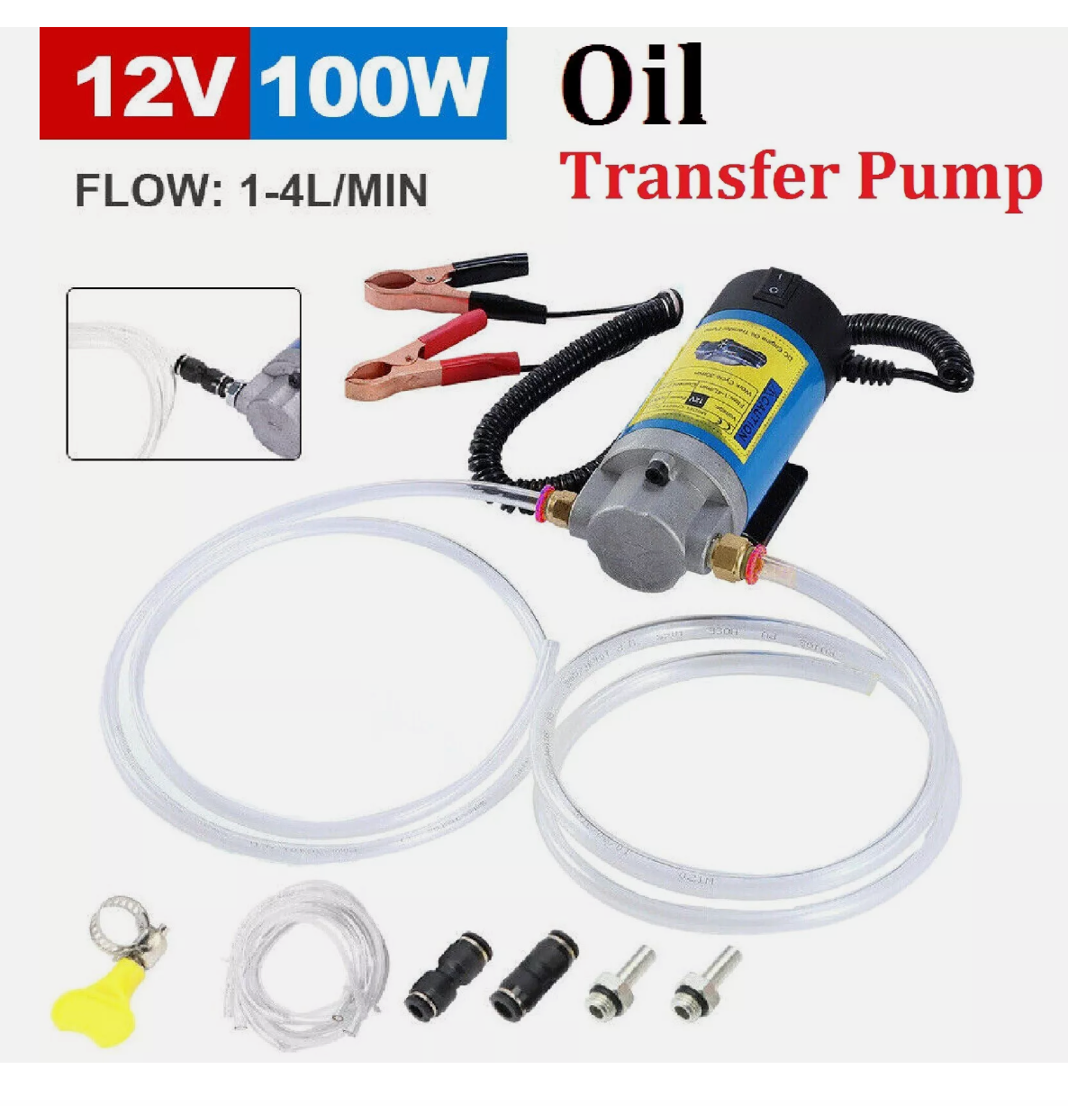 Electric Oil Transfer Pump Portable Extractor Fluid Engine Suction Diesel Siphon