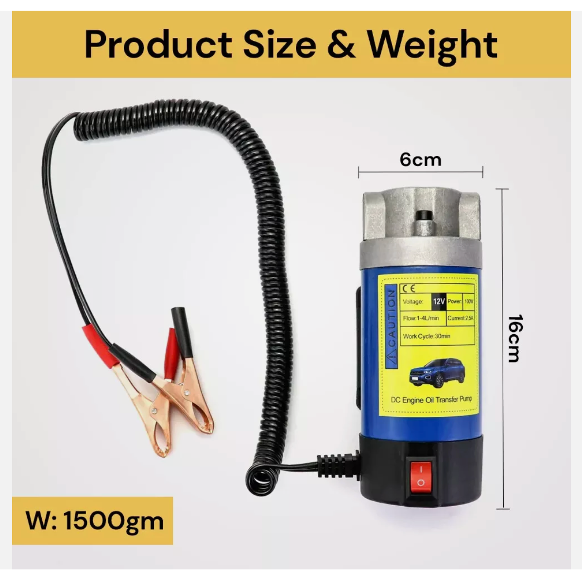 Electric Oil Transfer Pump Portable Extractor Fluid Engine Suction Diesel Siphon