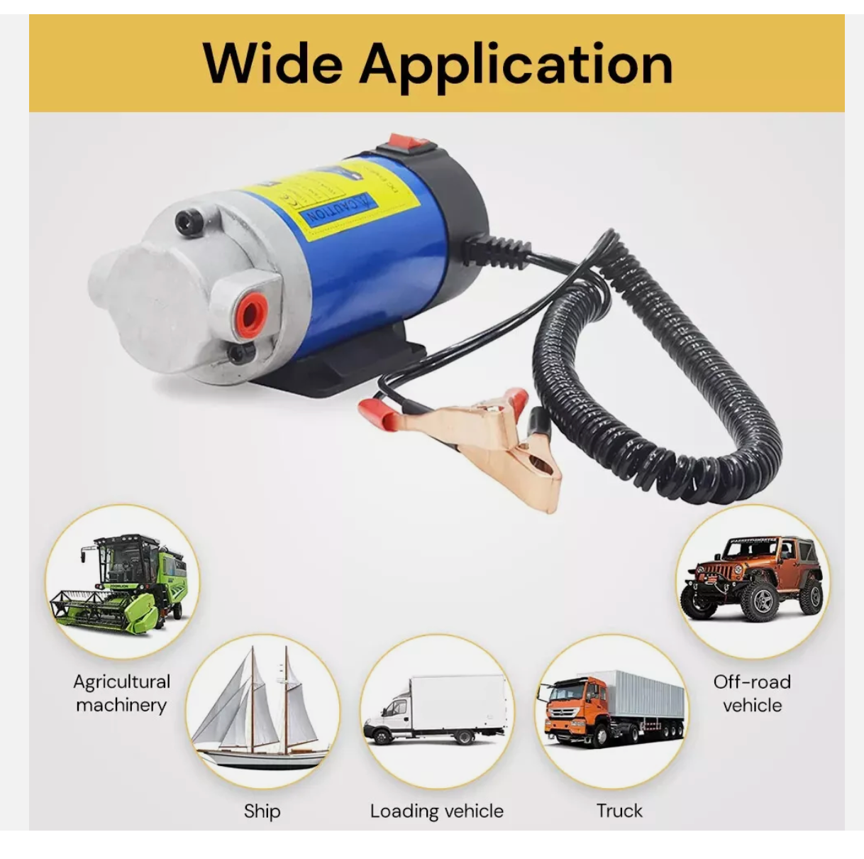 Electric Oil Transfer Pump Portable Extractor Fluid Engine Suction Diesel Siphon