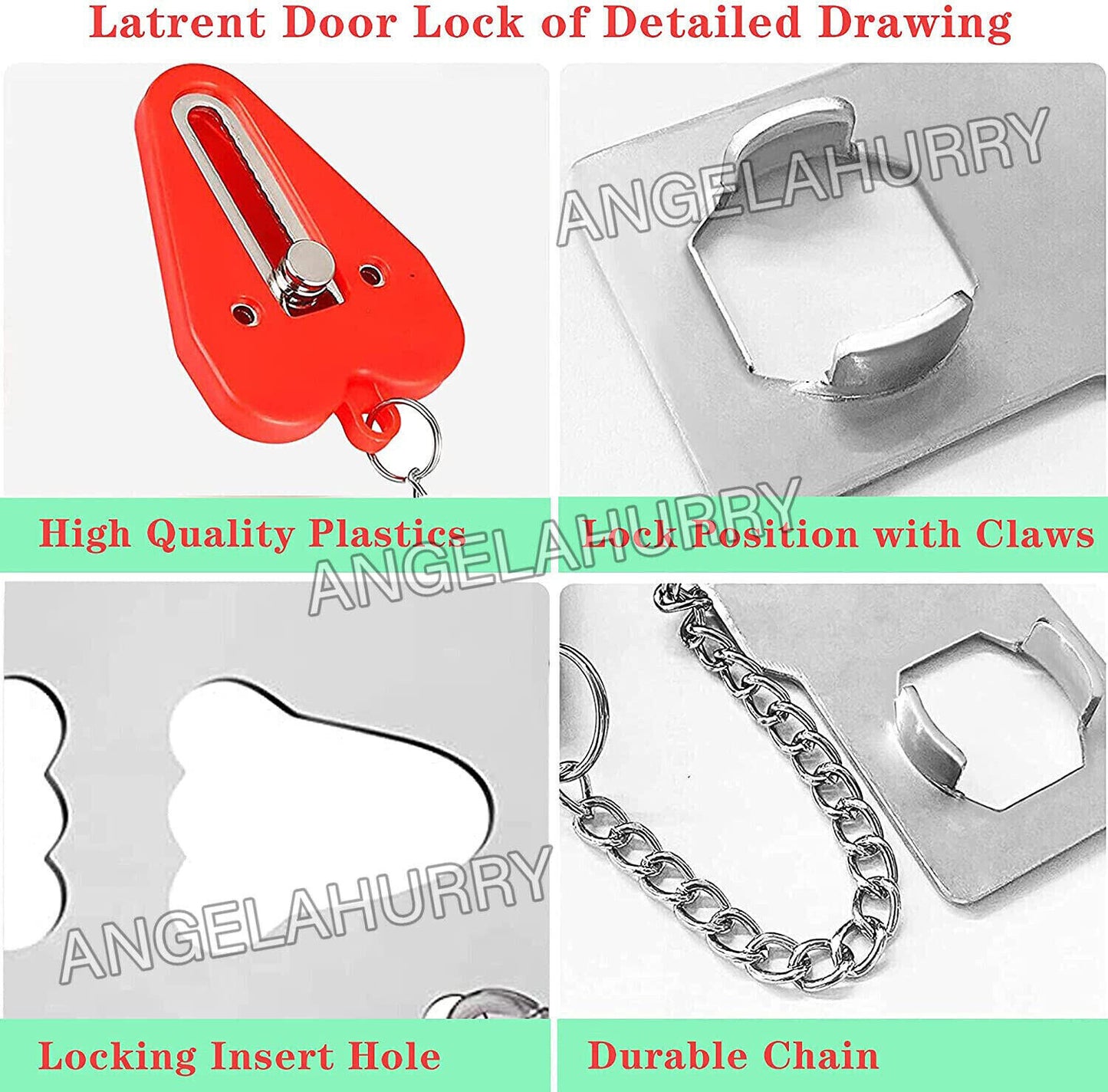 Portable Door Lock Security Safety Travel Hotel Home Addalock Safe Lock