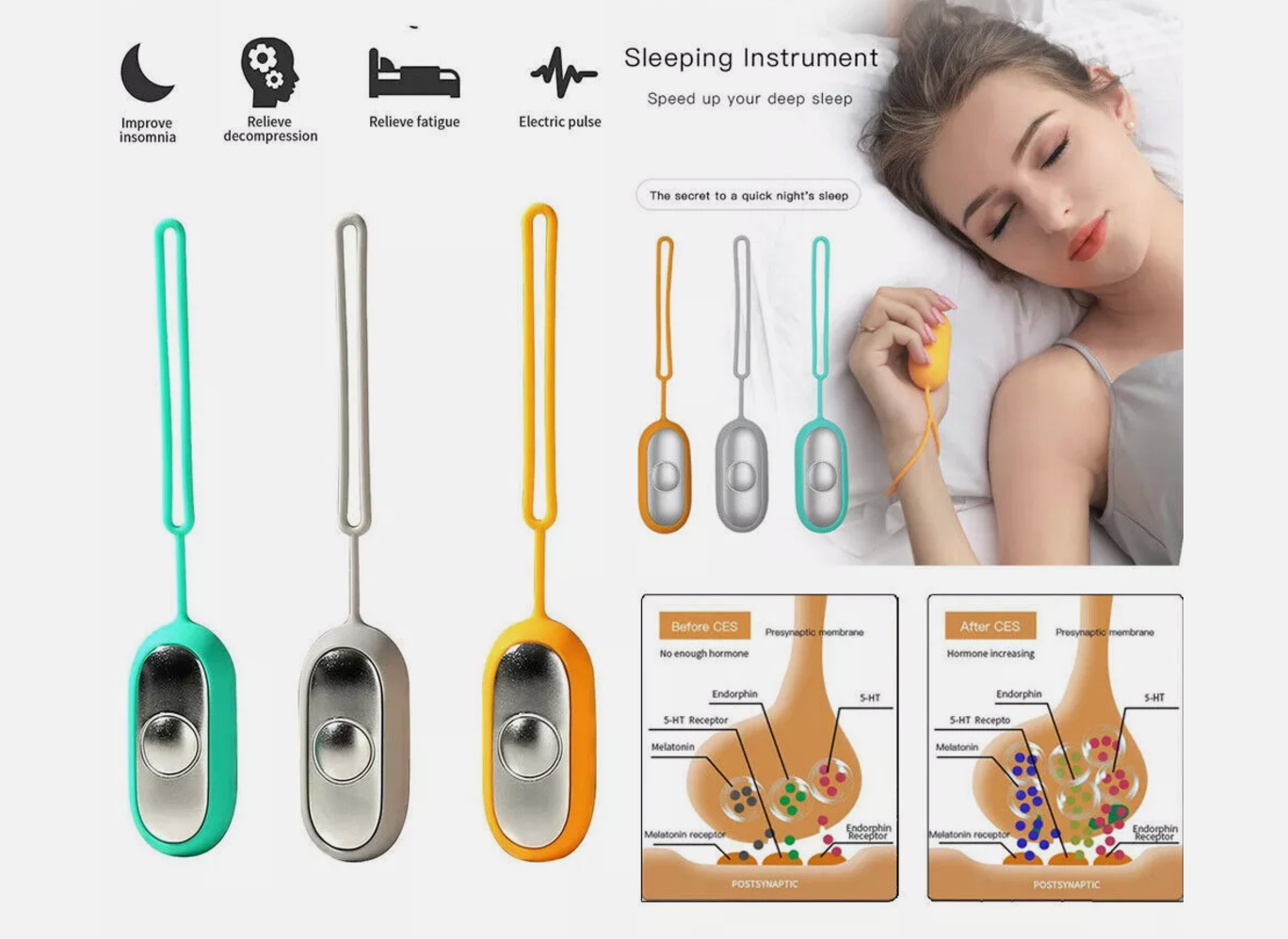 The Chill Pill Device Hand Held Ergonomic Sleep Aid Machine Improve Sleep Relief