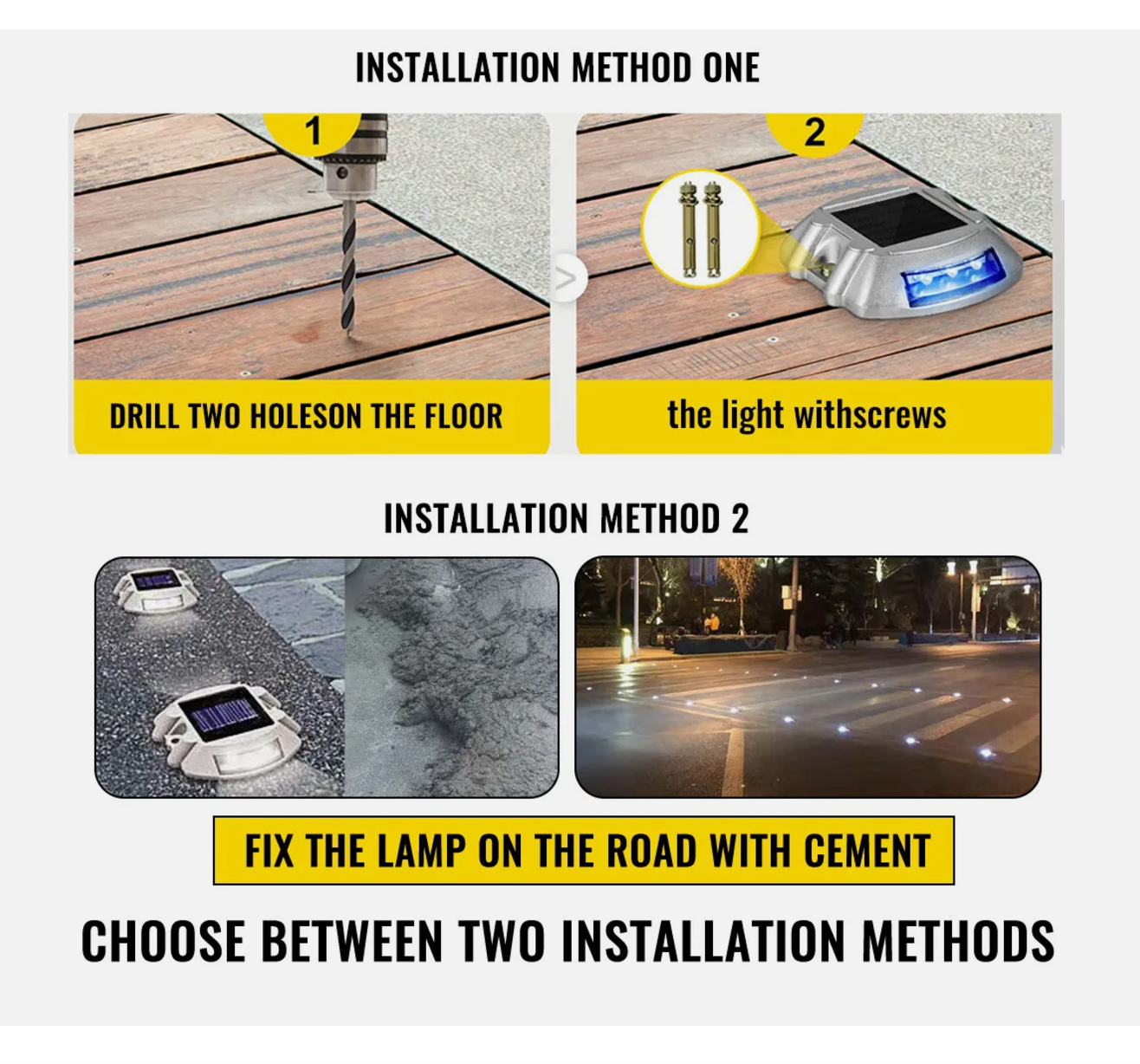 Solar Driveway Lights Deck Pathway Lights Solar Dock LED Light Safety Light