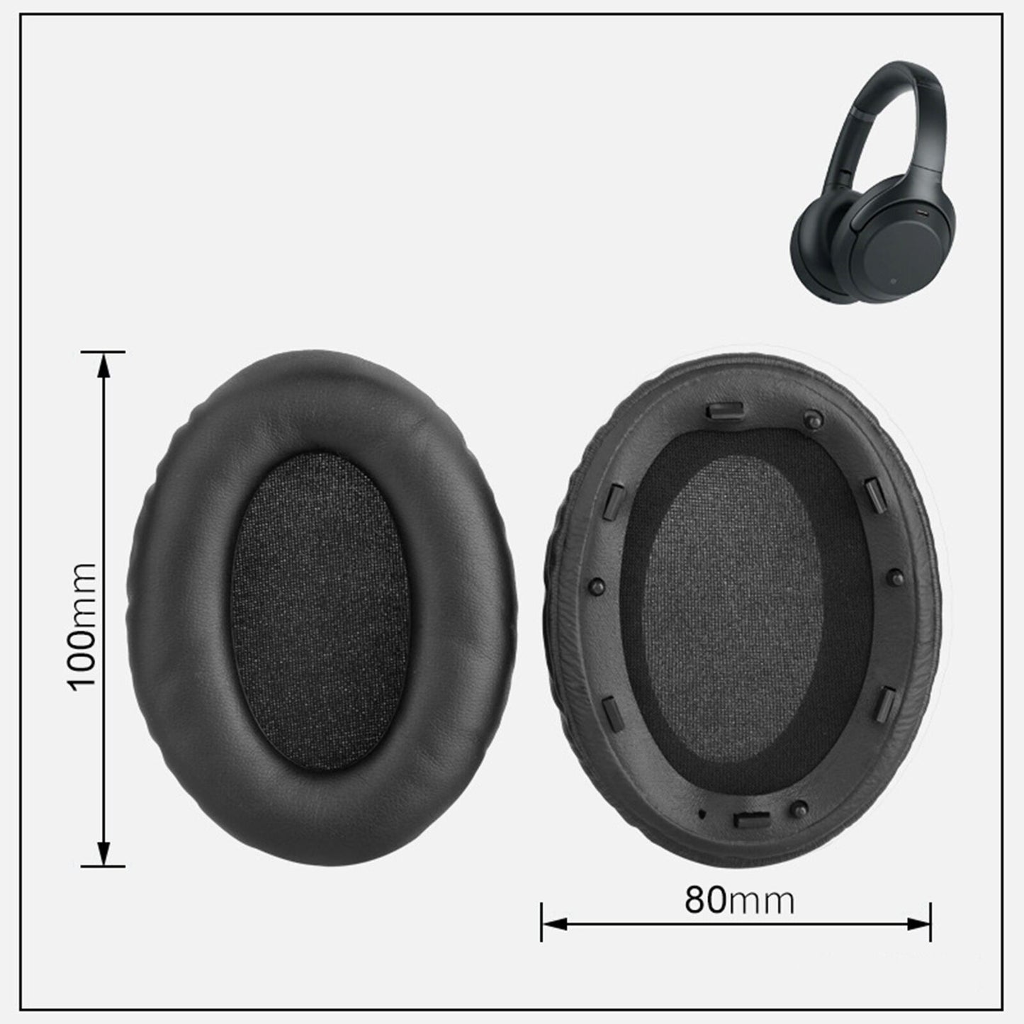 Replacement Ear Pad Cushion for Sony WH-1000XM3/WH-1000X M3 Over-Ear Headphone