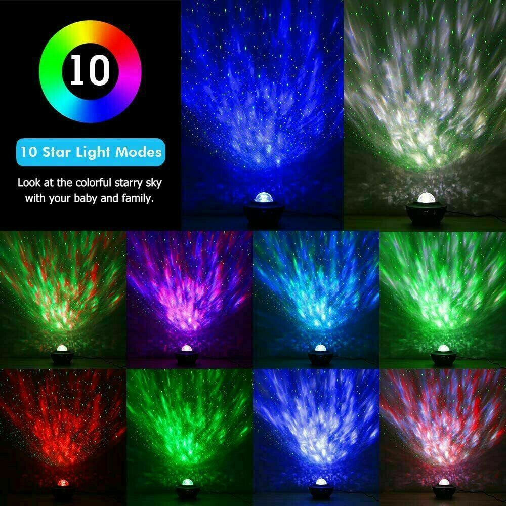 Bluetooth LED Galaxy Starry Night Light Projector Ocean Star Sky Party Lamp Gift