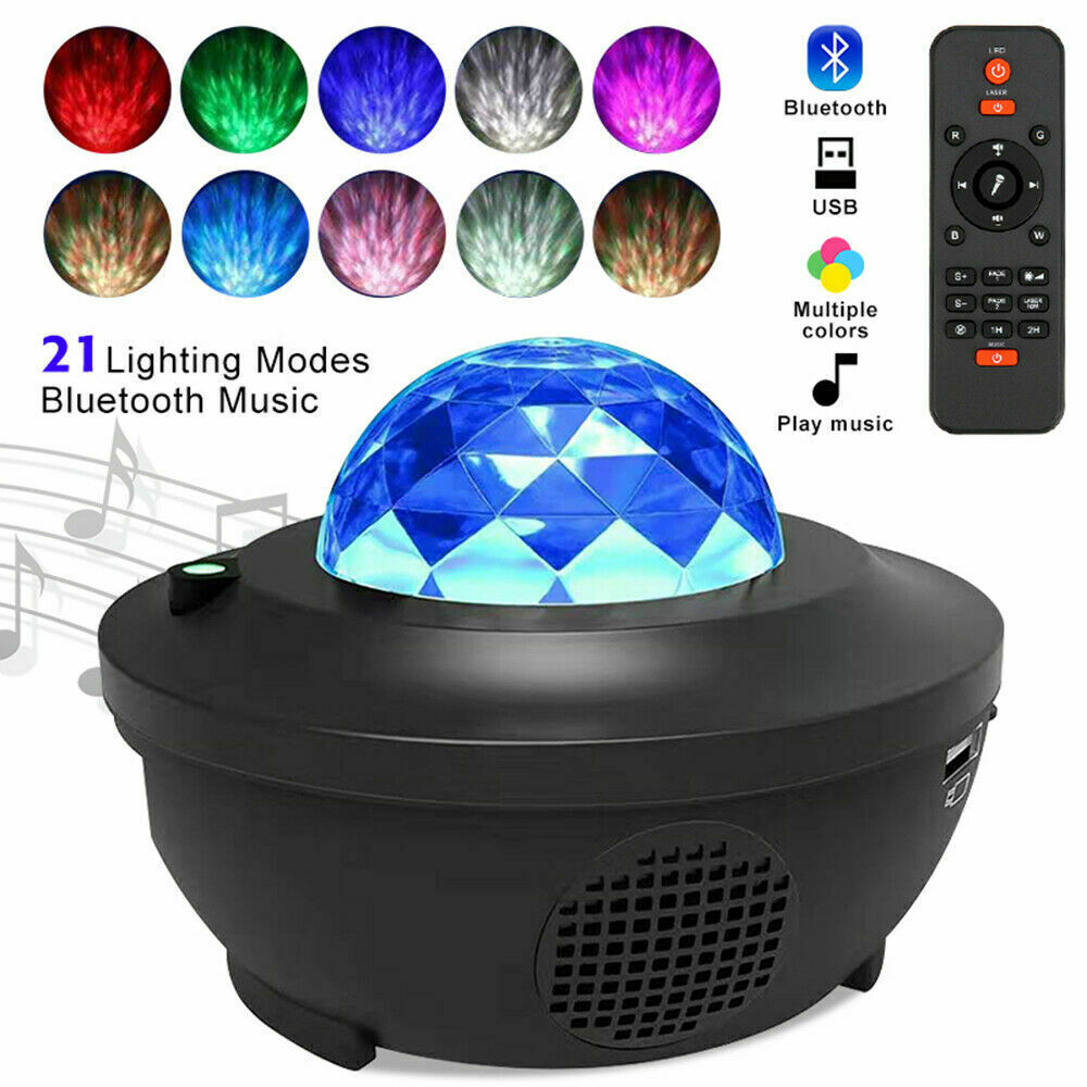 Bluetooth LED Galaxy Starry Night Light Projector Ocean Star Sky Party Lamp Gift