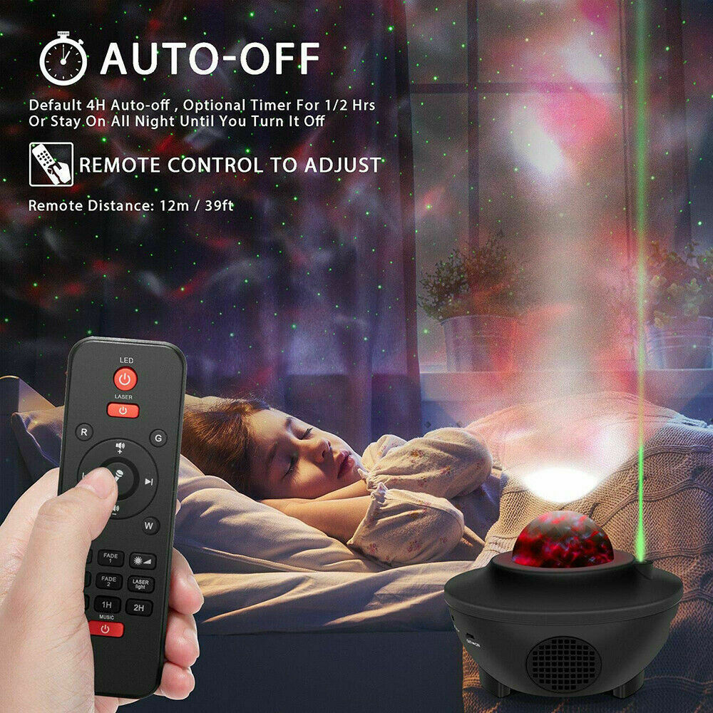 Bluetooth LED Galaxy Starry Night Light Projector Ocean Star Sky Party Lamp Gift