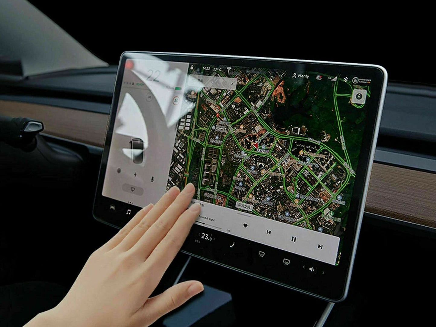 Tempered Glass Protector Tesla Model 3/Y Navigation Center Control Screen Film