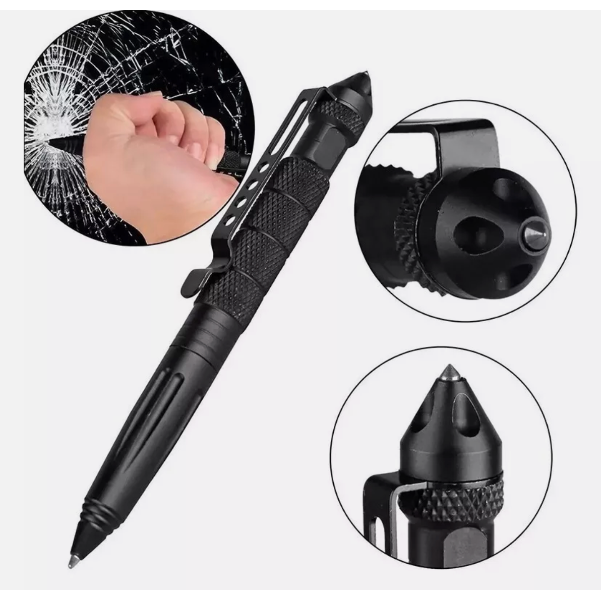 Self Defence Tactical Pen Glass Breaker DNA Catcher Survival Emergency Tool