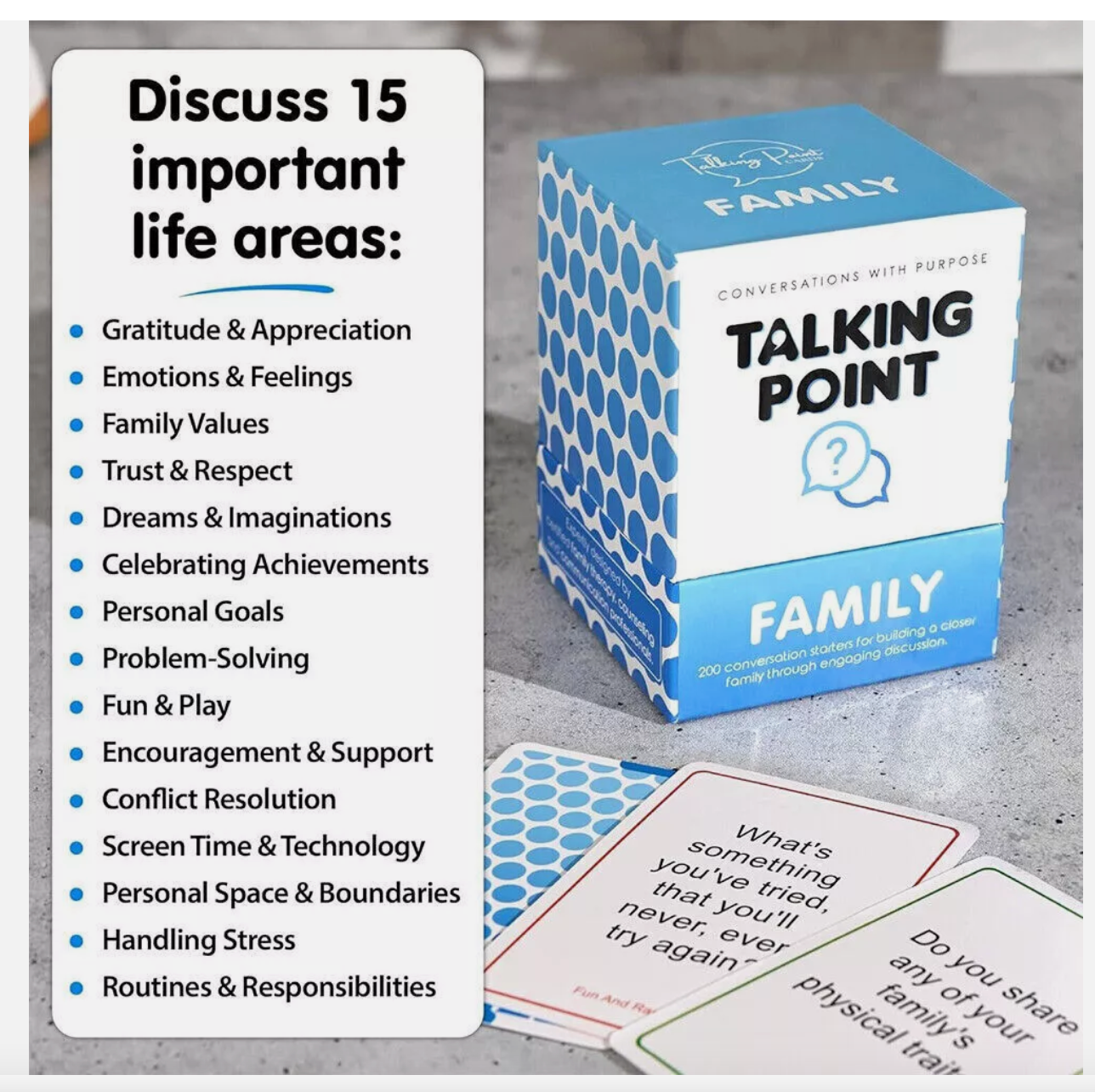 200 Family Conversation Starters Great Relationships Fun Questions Card Games