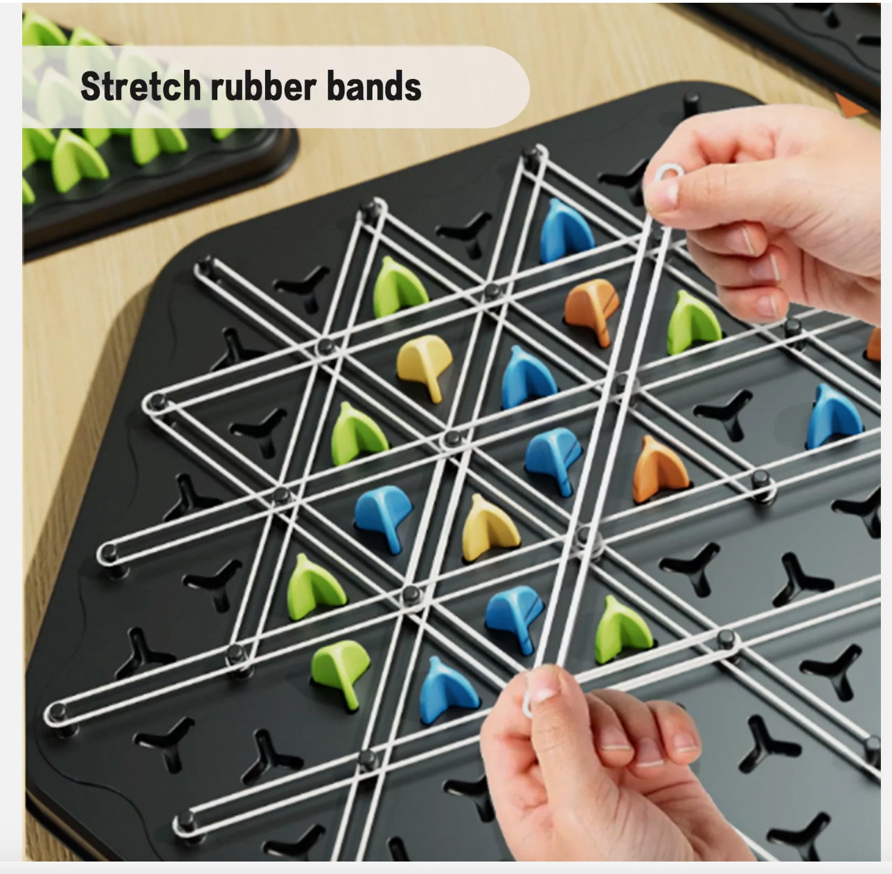 Triggle Game Funny Chain Triangle Game Peg Board Brain-Strategy Board Game Gift