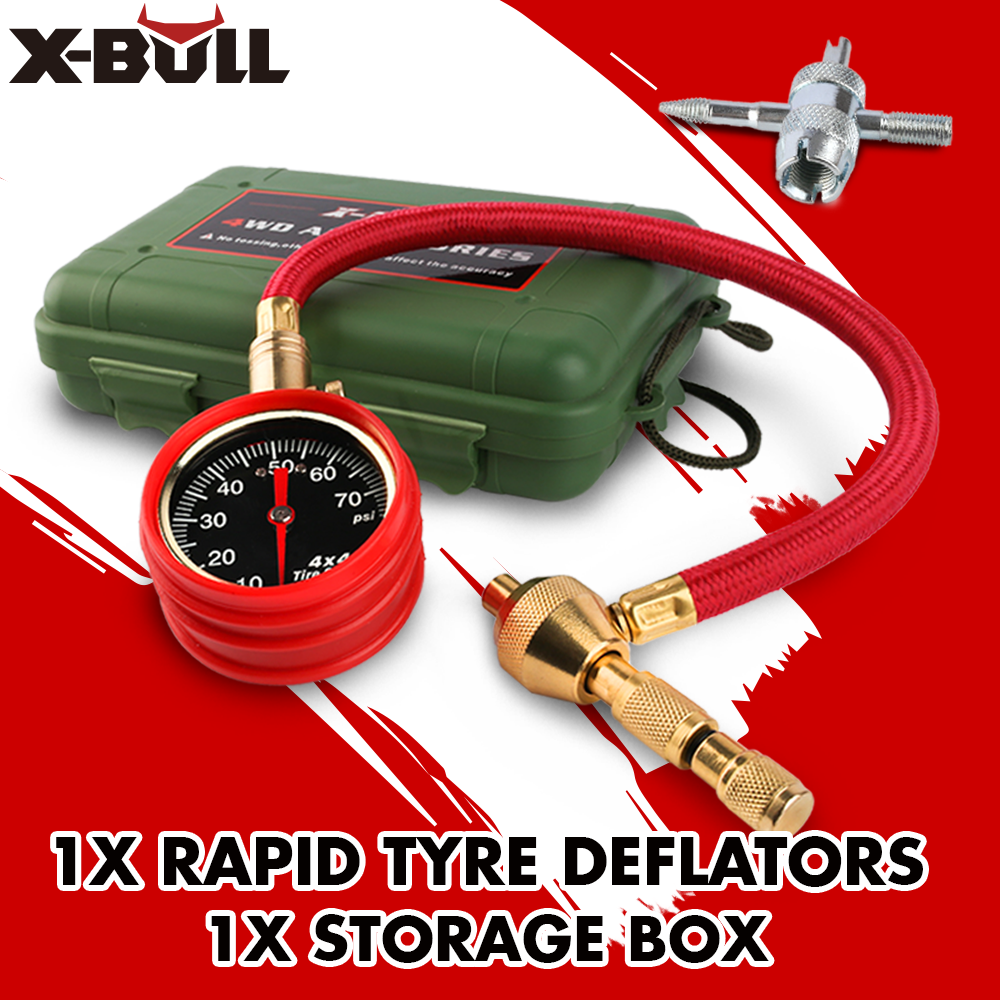 Tyre/Tire Deflator Rapid Air Deflators 4WD 4X4 Pressure Gauge Valve Tool