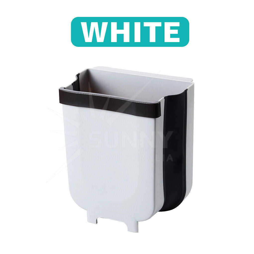 12L Kitchen Wall Mounted Foldable Waste Bin Cabinet Door Cupboard Hanging Trash