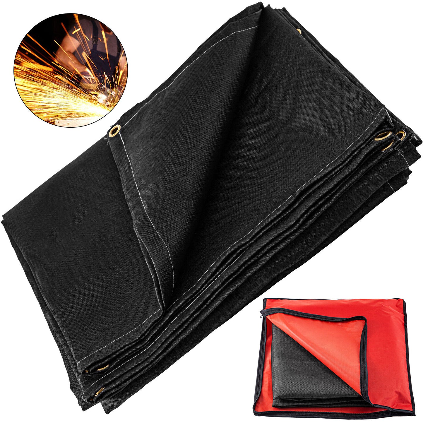 Welding Blanket Fiberglass Blanket 3m x 3m Fire Retardant Blanket Black