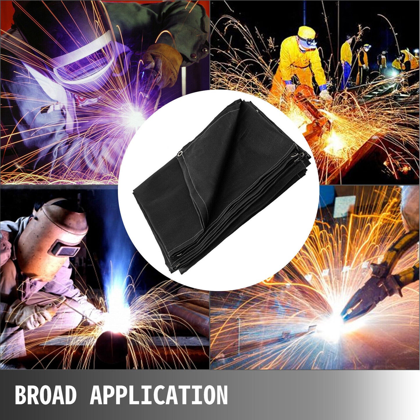 Welding Blanket Fiberglass Blanket 3m x 3m Fire Retardant Blanket Black