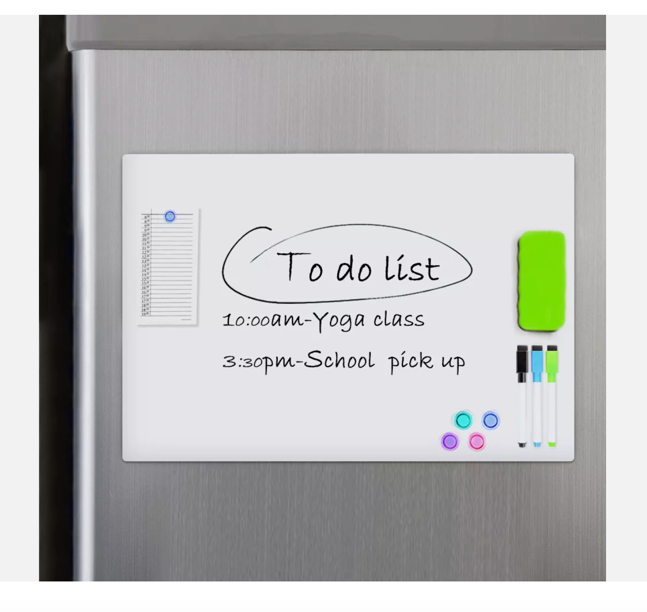 A3 Soft Magnetic Whiteboard for Fridge 400X300MM with 3 markers & an Eraser