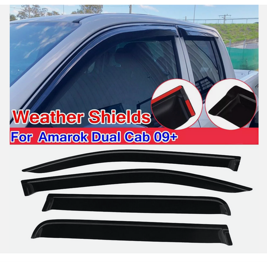 Weathershields for Volkswagen Amarok dual cab 2009-2022 Weather Shields Visor