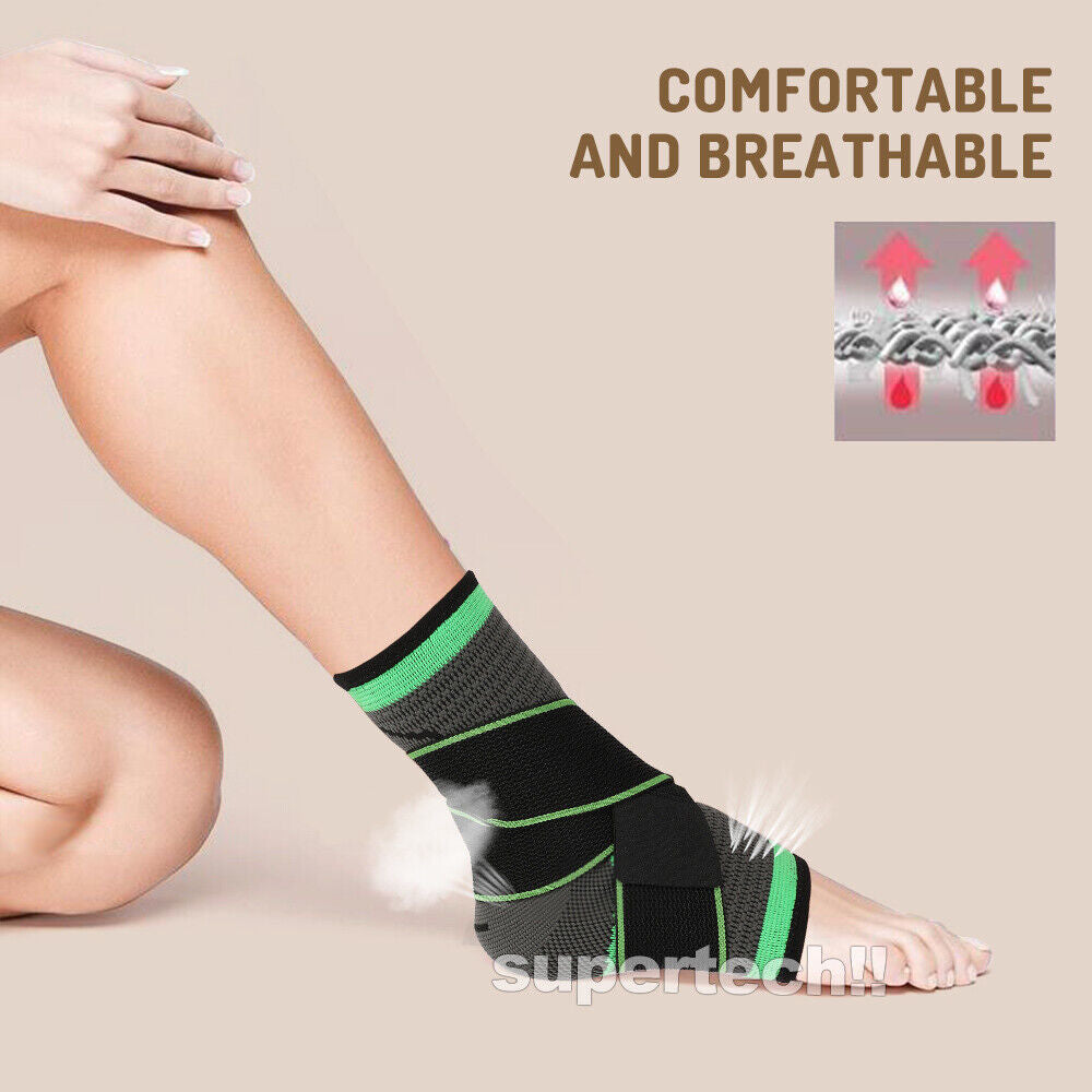 Ankle Brace Support Compression Sleeve Plantar Stabilizer Pain Relief Foot Wrap