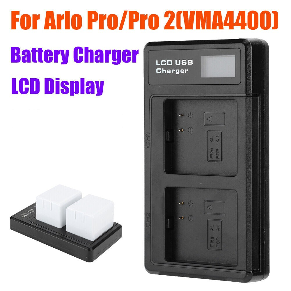 5V Battery Dual Slots Charger Power Supply for Arlo Pro/Pro 2 VMA4400