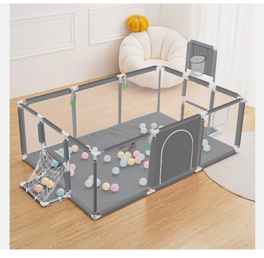 1.8M Baby Playpen Safety Gate Kids Toddler Fence Play Activity Center Large