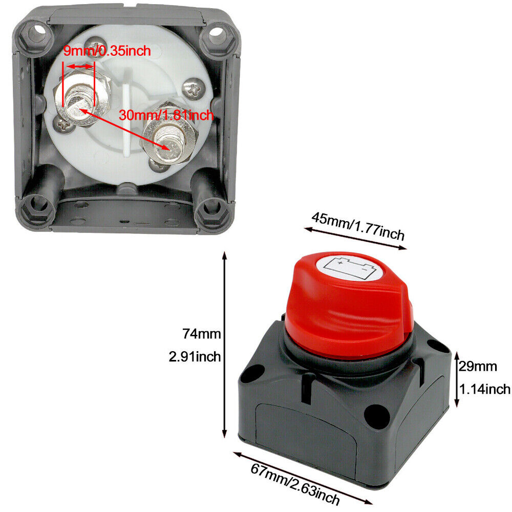 12V/24V/48V Battery Master Disconnect Switch Boat Marine Caravan Isolator On/Off