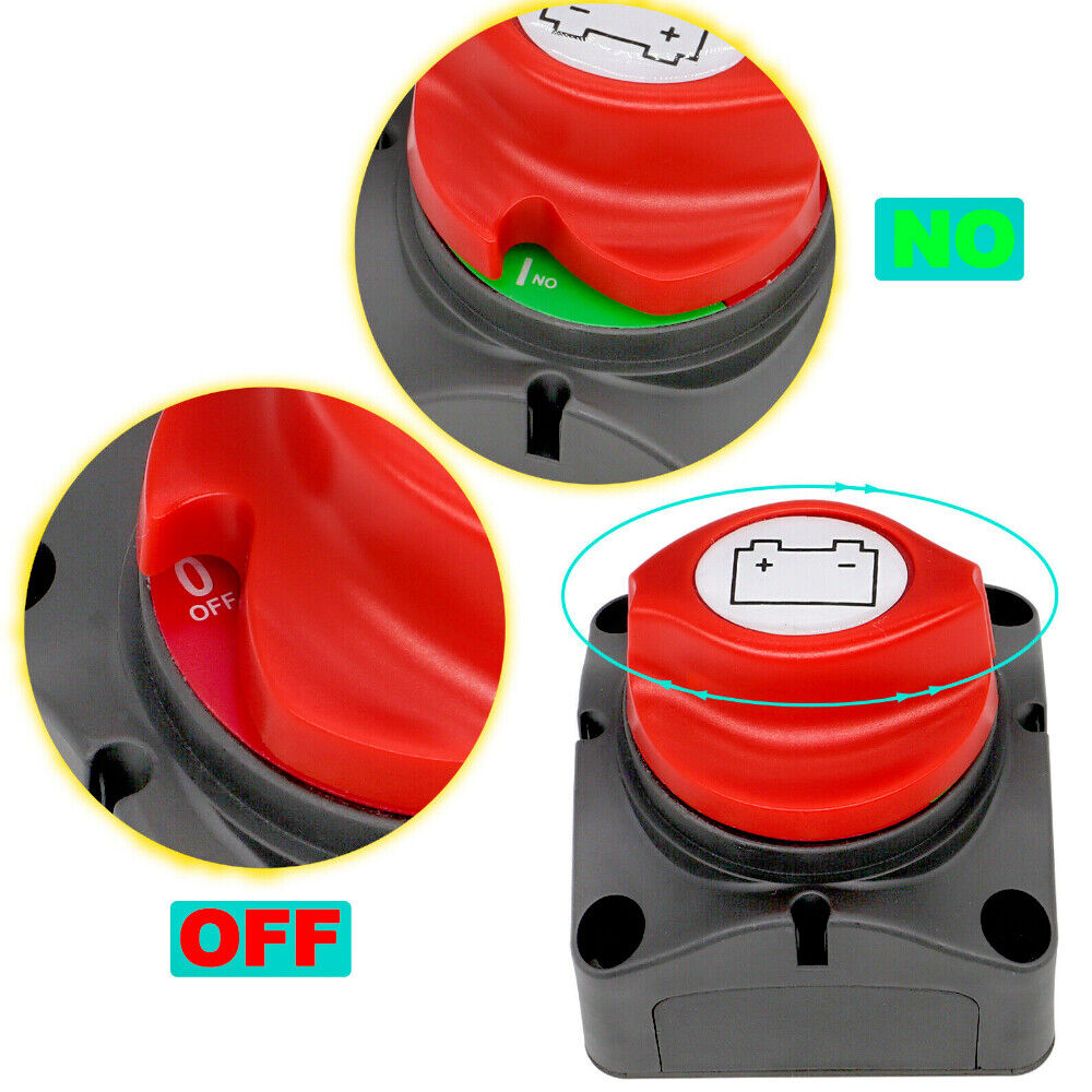 12V/24V/48V Battery Master Disconnect Switch Boat Marine Caravan Isolator On/Off