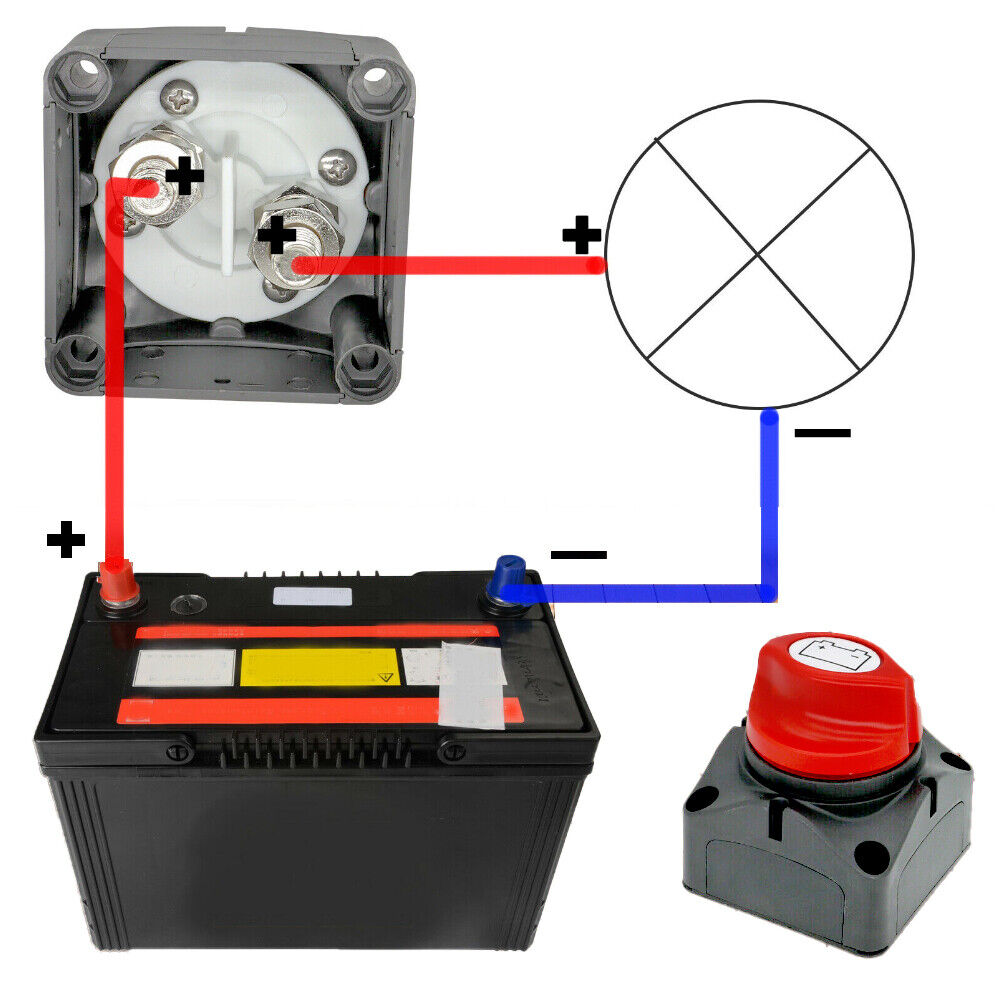 12V/24V/48V Battery Master Disconnect Switch Boat Marine Caravan Isolator On/Off