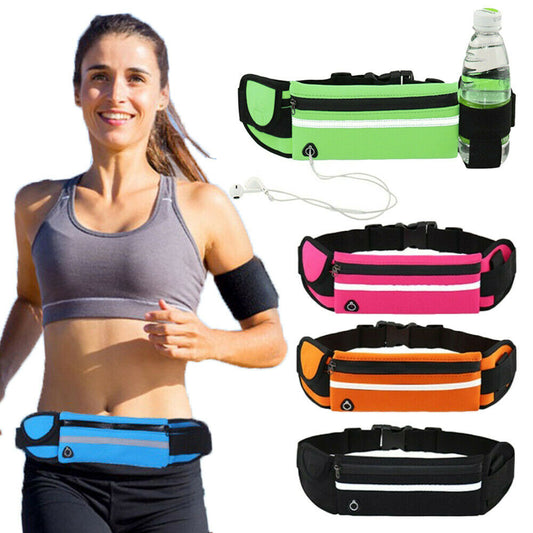 Running Bum Bag Fanny Pack Travel Waist Bags Money Zip Belt Pouch Sports Wallet