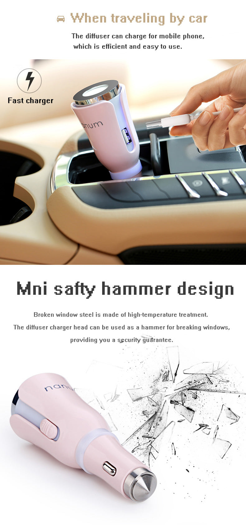 SALE:Car Air Freshener  Mini USB Aromatherapy Car Humidifier USB Essential Oil