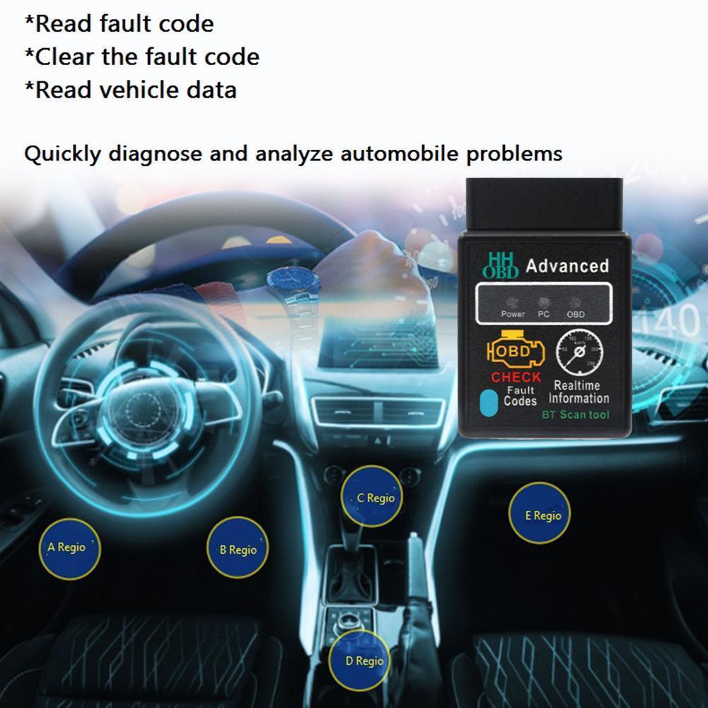 V2.1 Bluetooth ELM327 Android Torque Car Scanner OBD2 Auto Diagnostic Scan Tool