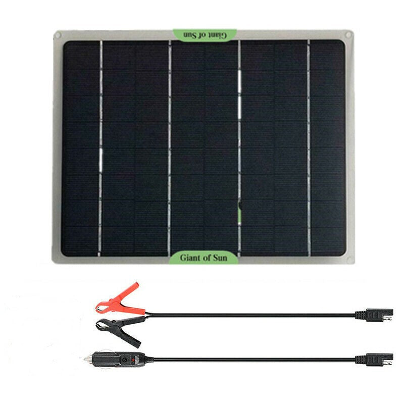 Watt Solar Panel Kit 12V 10W Trick Charger Battery Charger for RV Boat Car