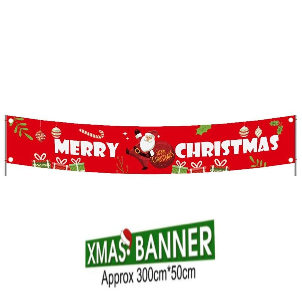 Merry Christmas Banner Decor