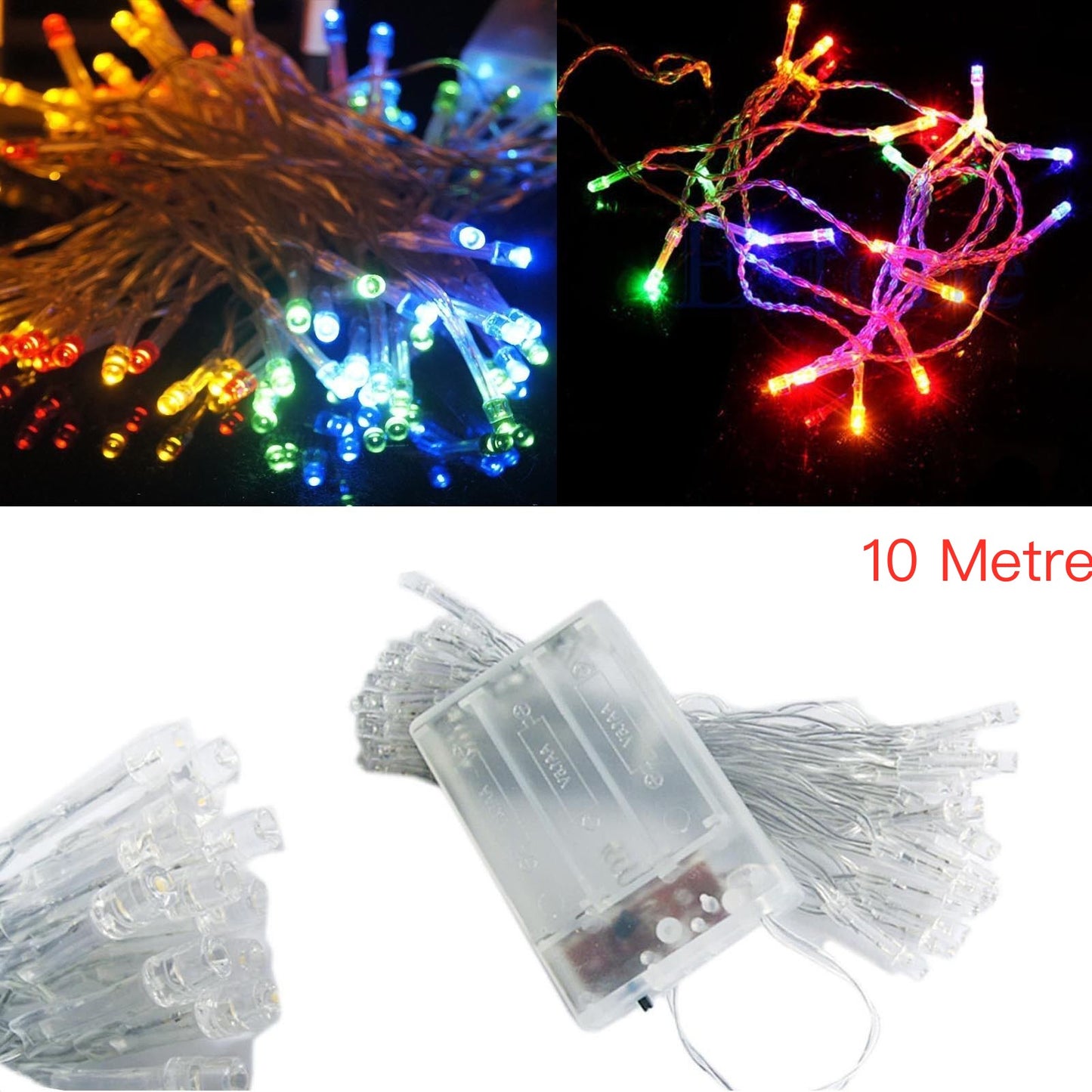 10M Battery Powered Copper Wire String Fairy Lights Xmas Wedding Party