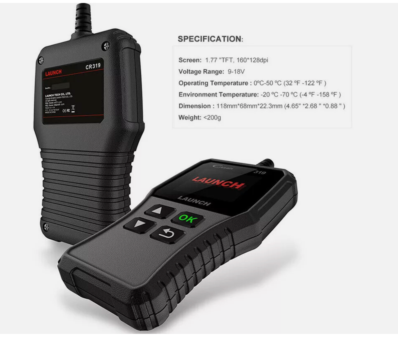 LAUNCH OBD2 EOBD Car Fault Code Reader Scanner Diagnostic Auto Engine Scan Tool