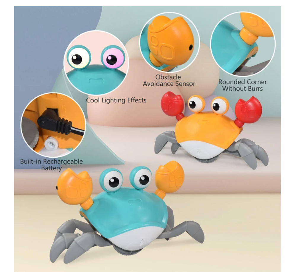 Cute Crab - toy with sound and light - Interactive - Water - Kids/childrens Toy