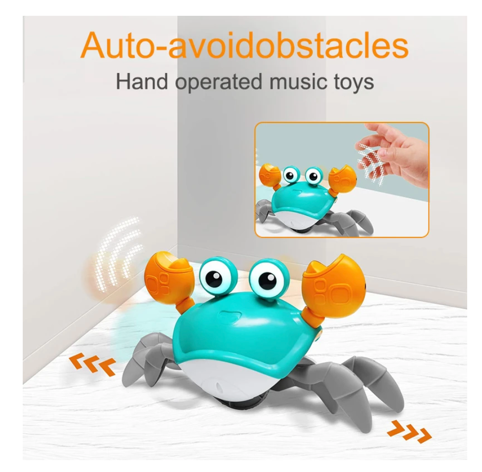 Cute Crab - toy with sound and light - Interactive - Water - Kids/childrens Toy