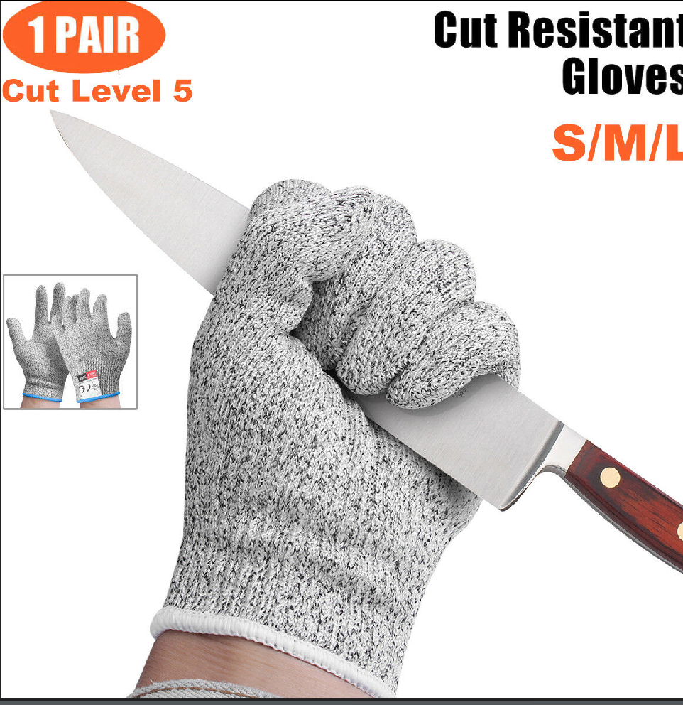 Cut Resistant Gloves Anti-Cutting Food Grade Level 5 Kitchen Butcher Protection