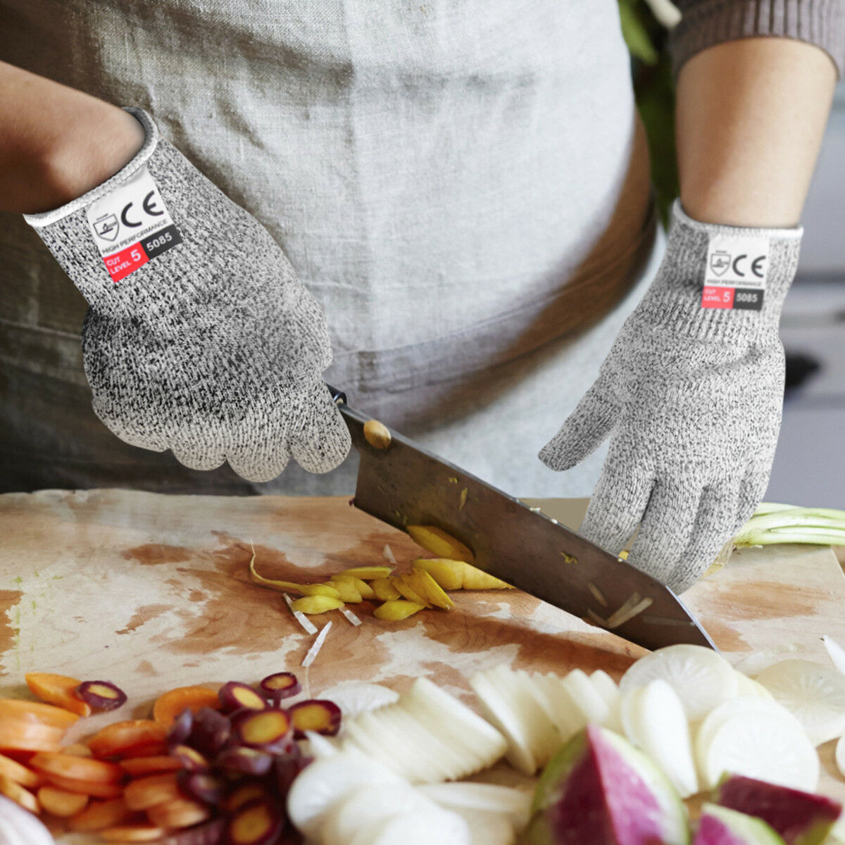 Cut Resistant Gloves Anti-Cutting Food Grade Level 5 Kitchen Butcher Protection