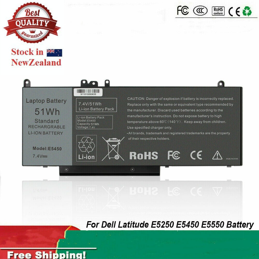 51Wh Laptop Battery for Dell Latitude E5250 E5450 E5550 WYJC2 G5M10 8V5GX