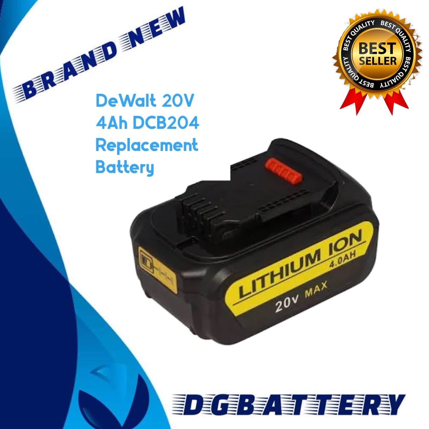 18V XR 20V MAX Li-ion Battery for Dewalt DCB182 DCB200 DCB200-2