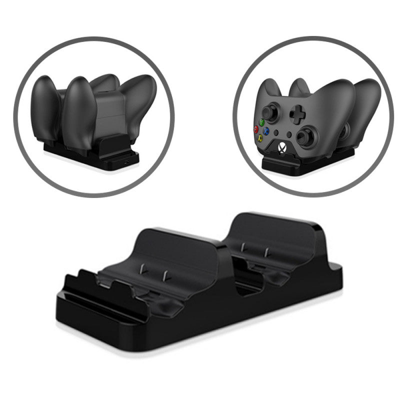 XBOX ONE S/X DOBE WIRELESS CONTROLLER DUAL CHARGING DOCK WITH BATTERIES