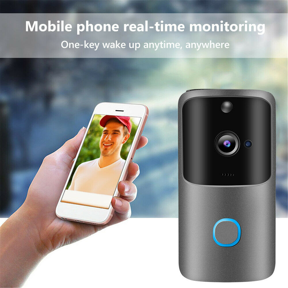 Smart Wireless Door Bell WiFi Phone Video PIR Motion Detection Camera+Chime