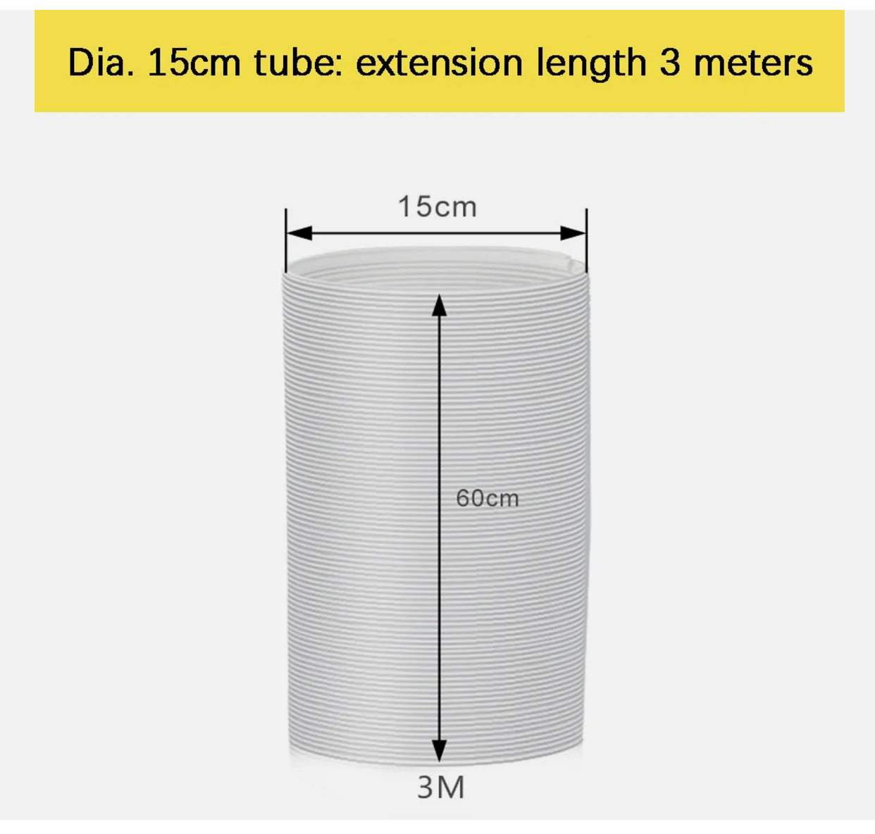 3M Flexible Air Conditioner Parts Exhaust Pipe Vent Hose Tube Duct Outlet