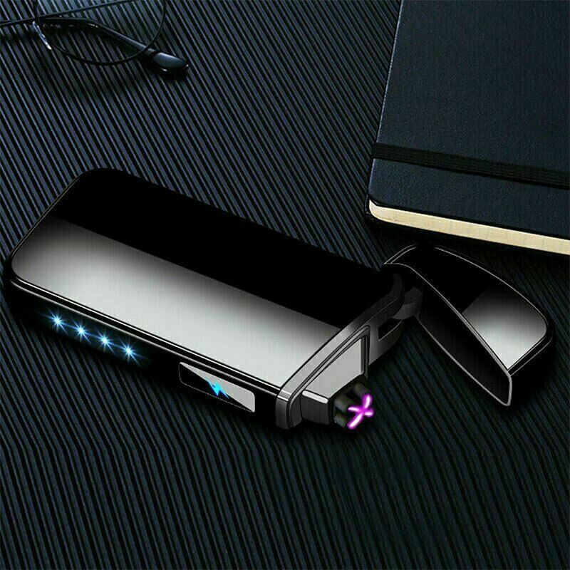 Dual Arc Plasma Lighter Electric Flameless Windproof USB Rechargeable Lighters