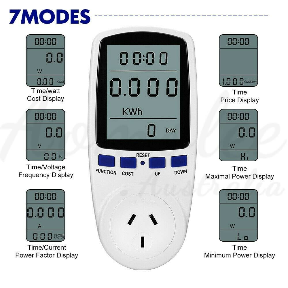 Power Energy Consumption Watt Meter Electricity Usage Monitor Equipment