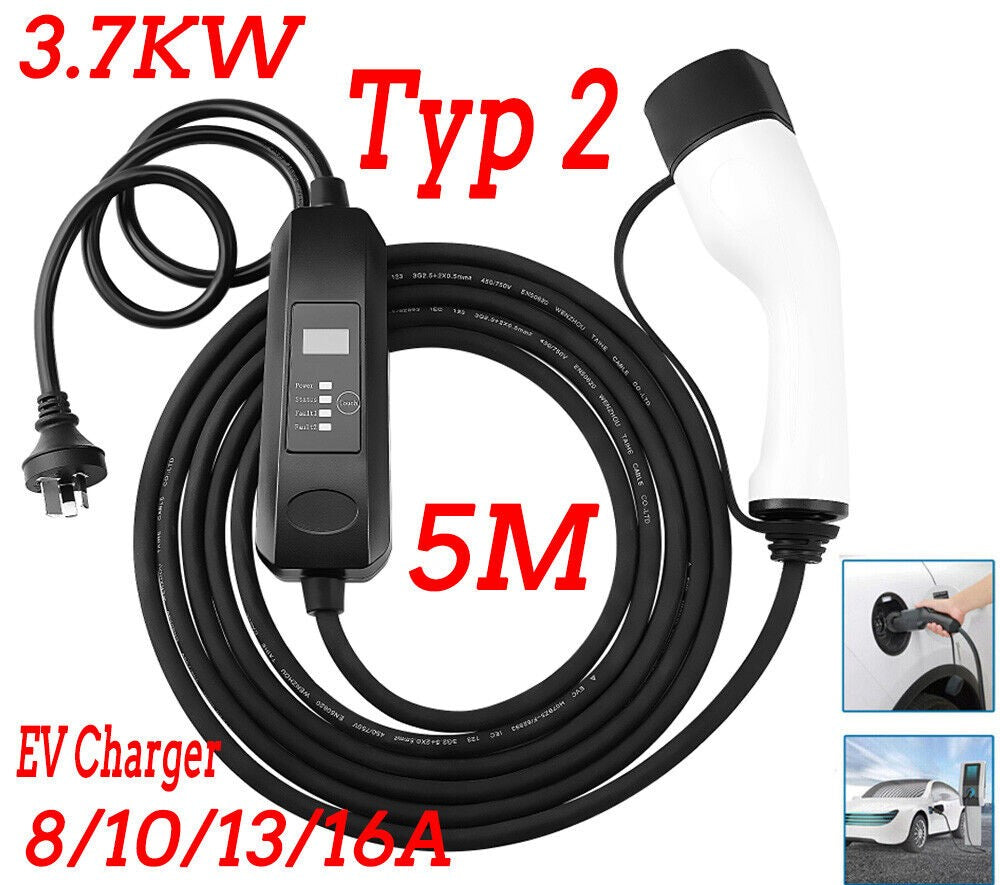 TPU Portable Electric Vehicle EV Charger Type2 Adjustable 16Amp
