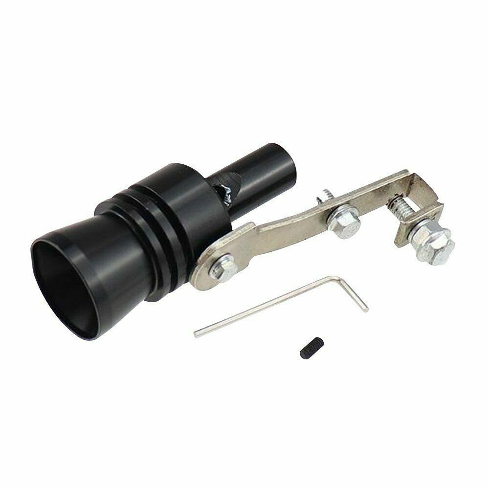 Black Fake Turbo Sound Whistle Exhaust Muffler Pipe Simulat Blow Off Valve XL