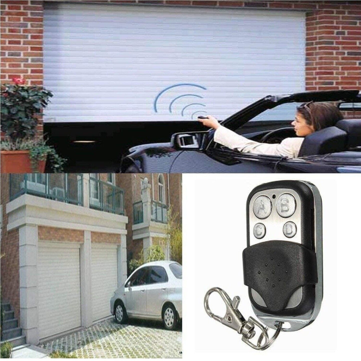 Universal Replacement Garage Door Gate Car Cloning Remote Control Key Fob 433