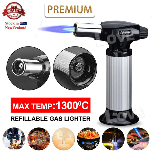 Refillable Gas Butane Blow Torch Fire Lighter Food Cook Baking Culinary Solder